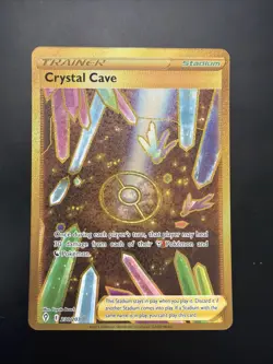 Pokemon TCG Crystal Cave Evolving Skies Holo Card 230/203 Secret Rare - Image 1