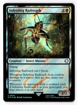 Infesting Radroach (Surge Foil) 574 Universes Beyond: Fallout Foil NM - Image 1