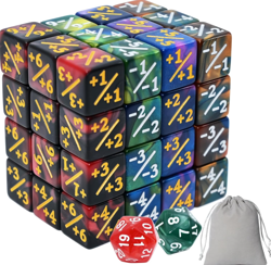 MTG Dice Counters 50 Piece Magic Gathering Token Sparkle Dice Set - Image 1