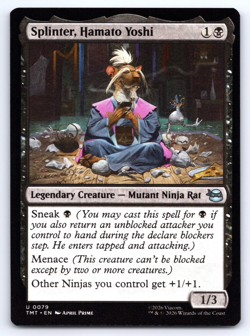 FOIL MTG Splinter Hamato Yoshi Normal U Teenage Mutant Ninja Turtles TMT 79 NM - Image 1
