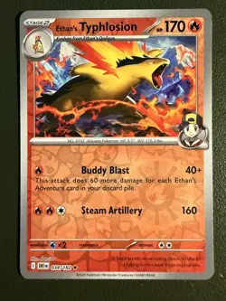 Pokemon TCG Ethan's Typhlosion 34/182 SV10 Destined Rivals Reverse Holo NM - Image 1