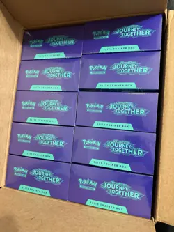 Pokemon TCG Journey Together Elite Trainer Box ETB Open Case (10x Loose ETB) - Image 1