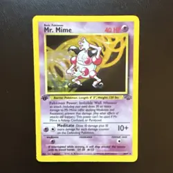 Pokemon Mr. Mime 06/64 Jungle 1st Edition Holo Rare 1999 English Card - Image 1