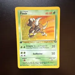 Pokemon Pinsir Jungle 1st Edition Holo Rare 60 HP Card 09/64 1999 English - Image 1