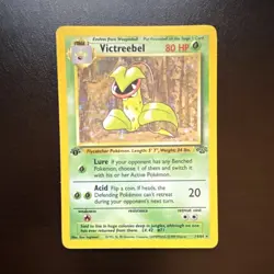 Pokemon Victreebel Jungle 1st Edition Holo Rare 80 HP Card 14/64 1999 English - Image 1