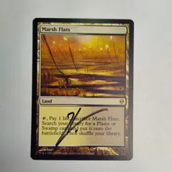 MTG Marsh Flats Zendikar - Signed by Artist Izzy - Image 1