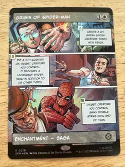 Magic: The Gathering - Spider-Man - Origin of Spider-Man - 218 - Borderless Foil - Image 1