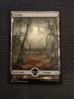 mtg swamp full art 187 hour of devastation - Image 1