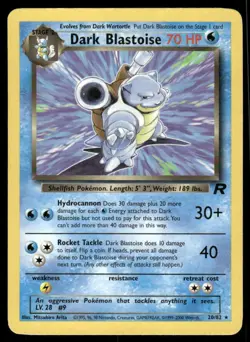 Pokemon Cards Dark Blastoise 20/82 Team Rocket WOTC Rare NM - Image 1