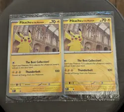 Pokemon TCG Pikachu At The Museum Jumbo Promo Card Sealed X 2 - Image 1