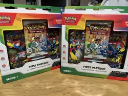 Pokemon TCG First Partner Illustration Collection Box Series 1 (LOT OF 2 SEALED) - Image 3