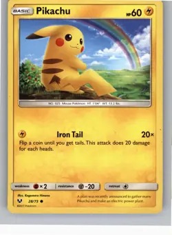 PIKACHU 28/73 C SHINING LEGENDS POKEMON NM - Image 1