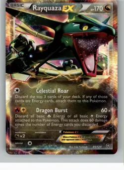 RAYQUAZA EX 85/124 HOLO RARE EX DRAGONS EXALTED POKEMON NM - Image 1