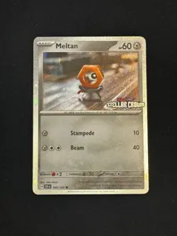 Pokemon Meltan (Stellar Crown Stamped) 102/142 Cosmos Holo - Image 1
