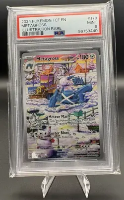 2024 POKEMON TEF EN-TEMPORAL FORCES ILLUSTRATION RARE #178 METAGROSS PSA 9 - Image 1