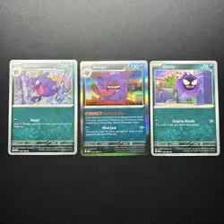 Pokemon TCG Gengar 050, Haunter 049, Gastly 048 Evolution Set Perfect Order NM - Image 1