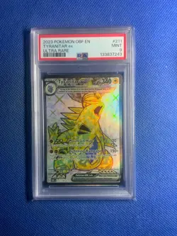 2023 Pokemon Obsidian Flames Tyranitar EX Ultra Rare FA #211/197 PSA 9 - Image 1
