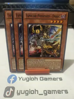 Yu-Gi-Oh Familiar Possessed Dharc X3 ORCS Unlimited Common Light Played - Image 1