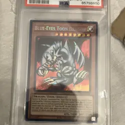 Konami Yu-Gi-Oh! Blue-Eyes Toon Dragon SRL-EN000 Spell Ruler Secret Rare PSA 9 - Image 2