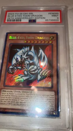 Konami Yu-Gi-Oh! Blue-Eyes Toon Dragon SRL-EN000 Spell Ruler Secret Rare PSA 9 - Image 5