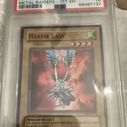 Konami Yu-Gi-Oh! Harpie Lady Metal Raiders 1st Ed PSA 10 GEM MT MRD-008 2002 - Image 1