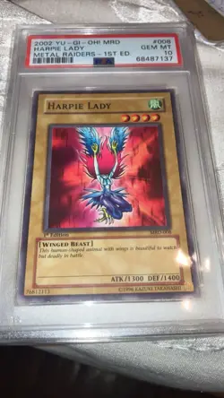 Konami Yu-Gi-Oh! Harpie Lady Metal Raiders 1st Ed PSA 10 GEM MT MRD-008 2002 - Image 4