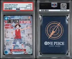 2026 ONE PIECE PROMOS COLLEGE BASKETBALL : US VOYAGE MONKEY D. LUFFY PSA 10 - Image 3