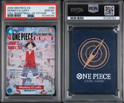 2026 ONE PIECE PROMOS COLLEGE BASKETBALL : US VOYAGE MONKEY D. LUFFY PSA 10 - Image 3