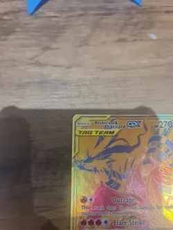 Pokemon Reshiram Charizard GX SM247 Gold Promo SM Black Star Card Mint Condition - Image 4
