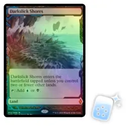FOIL DARKSLICK SHORES Zendikar Rising Expeditions Magic MTG MINT CARD - Image 1