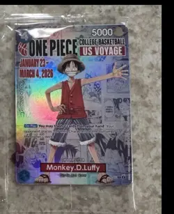 1 Card:One Piece Monkey D Luffy US Voyage College Basketball Card Rutgers 2/7/26 - Image 1