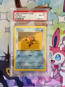 PSA 10 Staryu 65/102 Base Set (1st Edition & Shadowless) Pokemon Card - Image 1