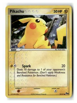 Pikachu 13/17 Common POP Series 4 Pokemon Holo Heavily Played - Image 1