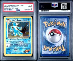 Pokemon Misty's Golduck 12/132 1st Ed Holo PSA 9 WOTC Gym Challenge *NEW CERT* - Image 3