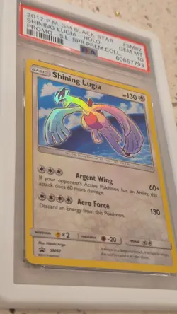 2017 POKEMON SM BLACK STAR PROMO #SM82 SHINING LUGIA-HOLO PSA 10 - Image 3
