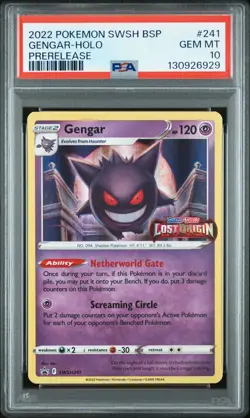 Pokemon Gengar SWSH241 Black Star Promo PreRelease PSA 10 GEM MINT - Image 1