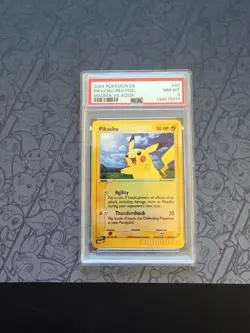 Pokemon: Pikachu #43/95 Reverse Foil Magma VS Aqua 2004 Pokemon EX Vintage - PSA - Image 1
