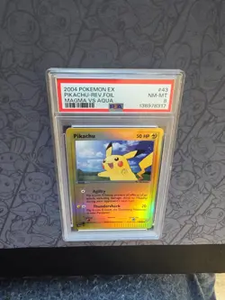 Pokemon: Pikachu #43/95 Reverse Foil Magma VS Aqua 2004 Pokemon EX Vintage - PSA - Image 4