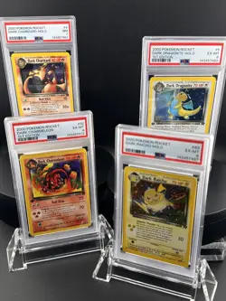 2000 POKEMON ROCKET DARK CHARIZARD/DRAGONITE/CHARMELEON/RAICHU HOLO PSA GRADED! - Image 1