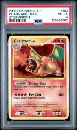 Pokemon 2008 Charizard Holo Diamond & Pearl Stormfront PSA 4 - Image 1