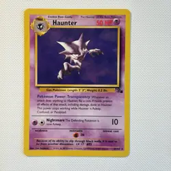 Haunter 21/62 Fossil Rare Non-Holo Wizards 1999 WOTC Pokemon Card LP/NM - Image 1