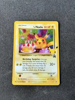 Birthday Pikachu 24/53 Celebrations Holo Black Star Promo Pokemon NM - Image 1