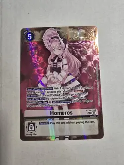 Digimon Card Game Homeros BT24-102 SEC Foil Time Stranger Secret Rare - Image 1