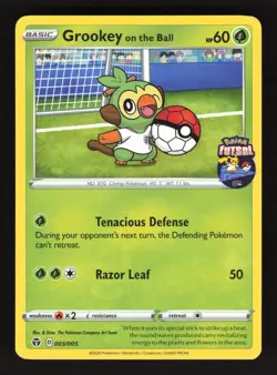 Grookey on the Ball 003/005 Pokemon Futsal Promo Holo Card - Image 1