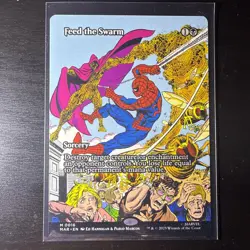 Feed the Swarm #16 FULL ART NM/M MTG Spiderman Magic Card Marvel Non-FOIL - Image 1