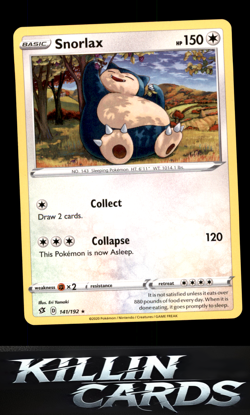 Snorlax 141/192 Pokemon Rare SWSH02: Rebel Clash Card NM - Image 1