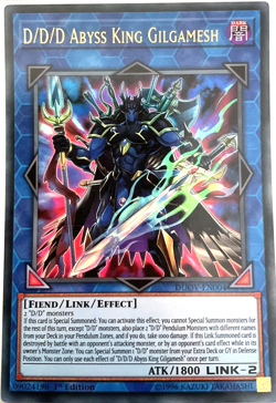 D/D/D Abyss King Gilgamesh - DUOV-EN004 Ultra Rare 1st Edition YuGiOh TCG Card - Image 1