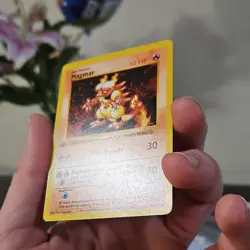 Pokemon Magmar 1st Edition Base Set Shadowless 36/102 Uncommon TCG Card - Image 3