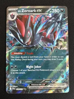 Pokemon TCG N's Zoroark EX Double Rare Holo Card 098/159 SV09 Journey Together - Image 1