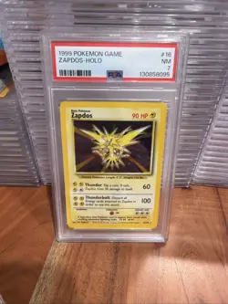 Zapdos PSA 7 NEW CERT Unlimited Base Set 16/102 Pokemon TCG Holo - Image 1
